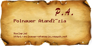 Polnauer Atanázia névjegykártya